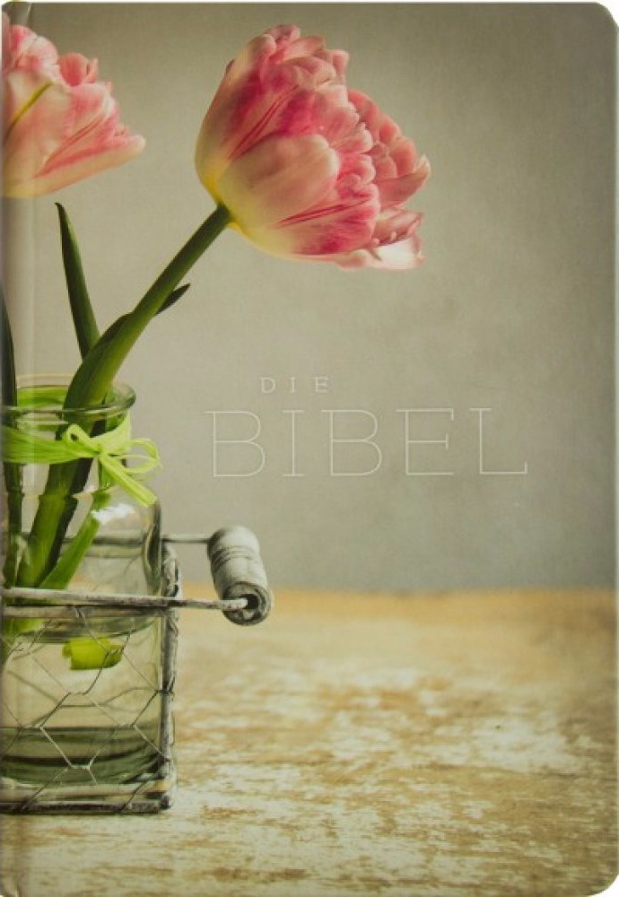 Bibel Schlachter 2000, Taschenausgabe - Motiv Tulpe - Parallelstellen - neue Rechtschreibung - Fadenheftung