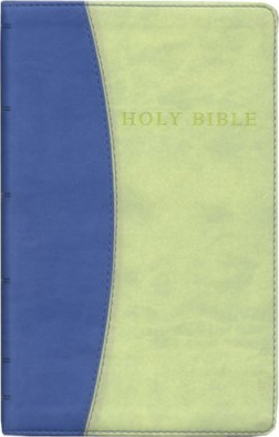 ENGLISCH, BIBLE KJV PERSONAL SIZE BLUE ON GREEN GIANT PRINT REFERENCE - [King James Version]