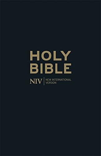 Anglais, Bible NIV, thinline - cuir, noire, tranche or
