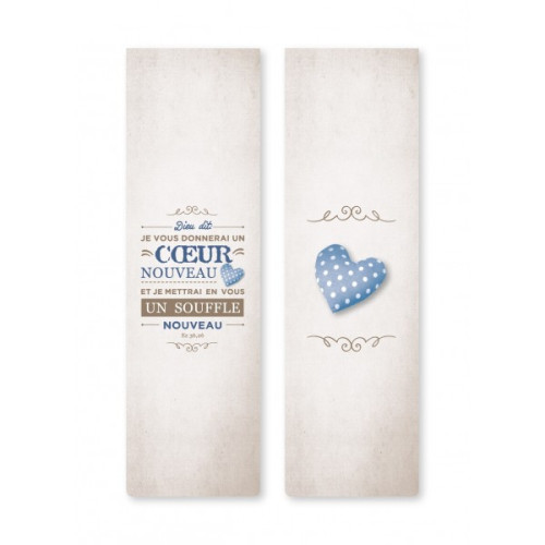 Marque-page magnétique Mot d'ordre 2017 - "Dieu dit : Je vous donnerai un cœur nouveau […]" Ez 36:26