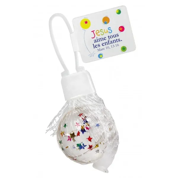 Balle rebondissante avec étoiles multicolores