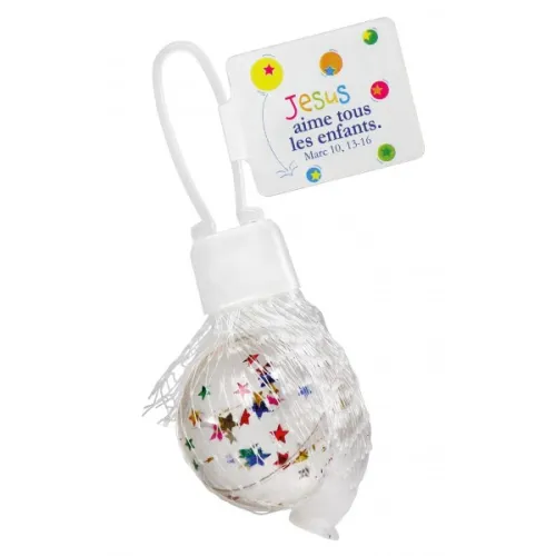 Balle rebondissante avec étoiles multicolores