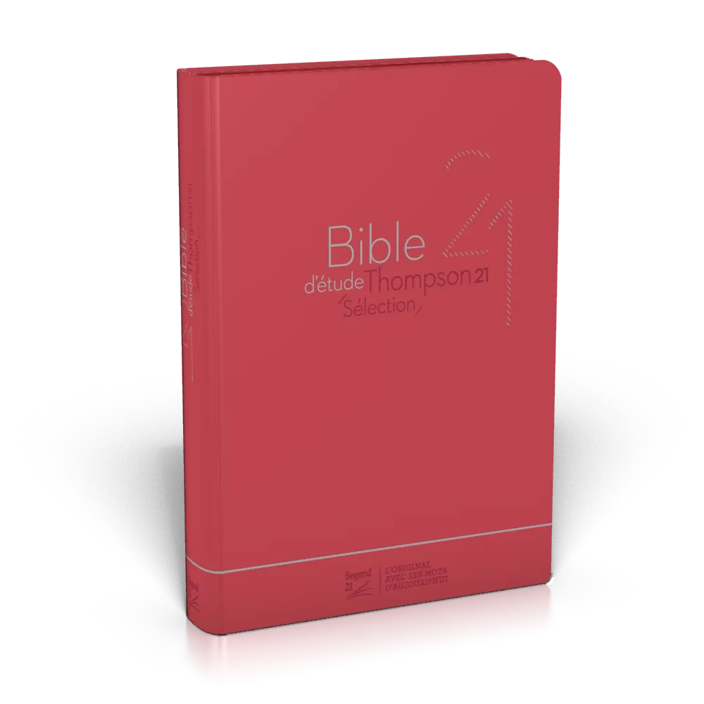 Bible d'étude thompson 21 Sélection, rouge - couverture souple, avec zipper