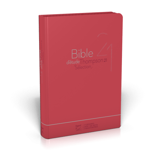 Bible d'étude thompson 21 Sélection, rouge - couverture souple, avec zipper