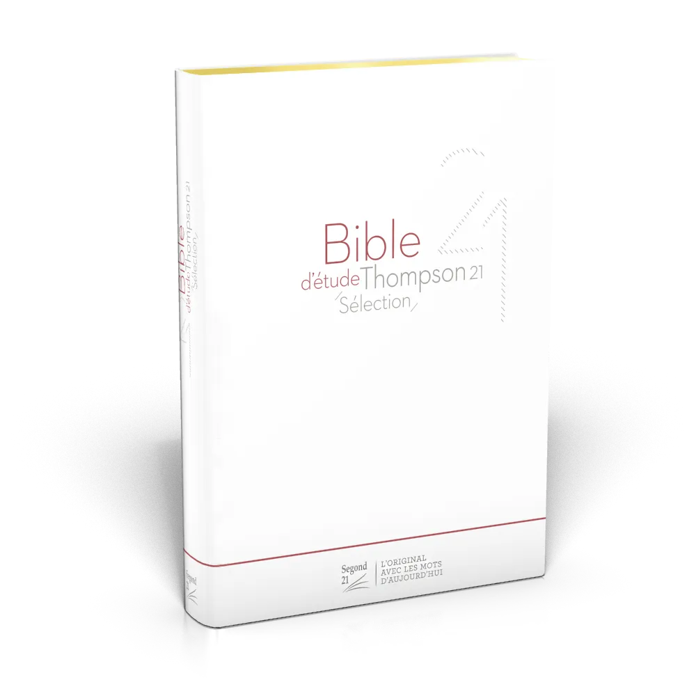 Bible d'étude Thompson 21 Sélection, blanche -  couverture souple, tranches or