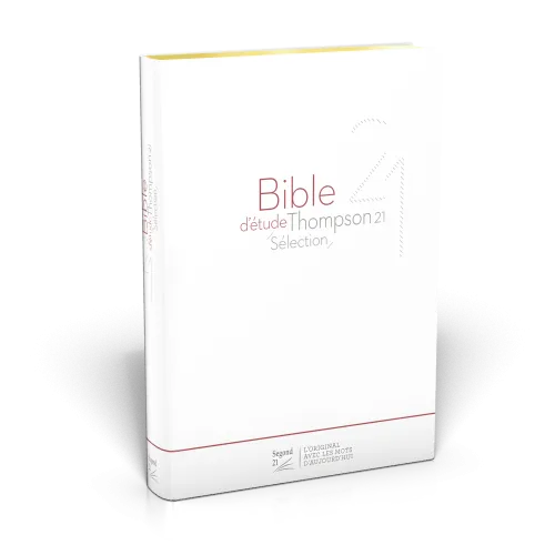 Bible d'étude Thompson 21 Sélection, blanche -  couverture souple, tranches or
