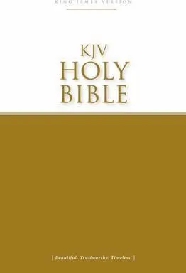 Anglais, Bible King James Version, paperback, couverture bicolore blanc/jaune