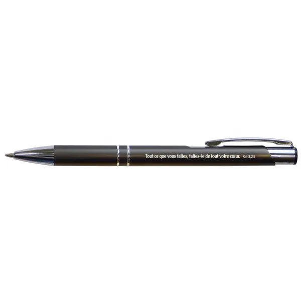 Stylo métal "Josué" gris ou jaune