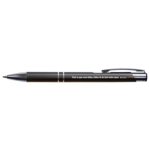 Stylo métal "Josué" gris ou jaune