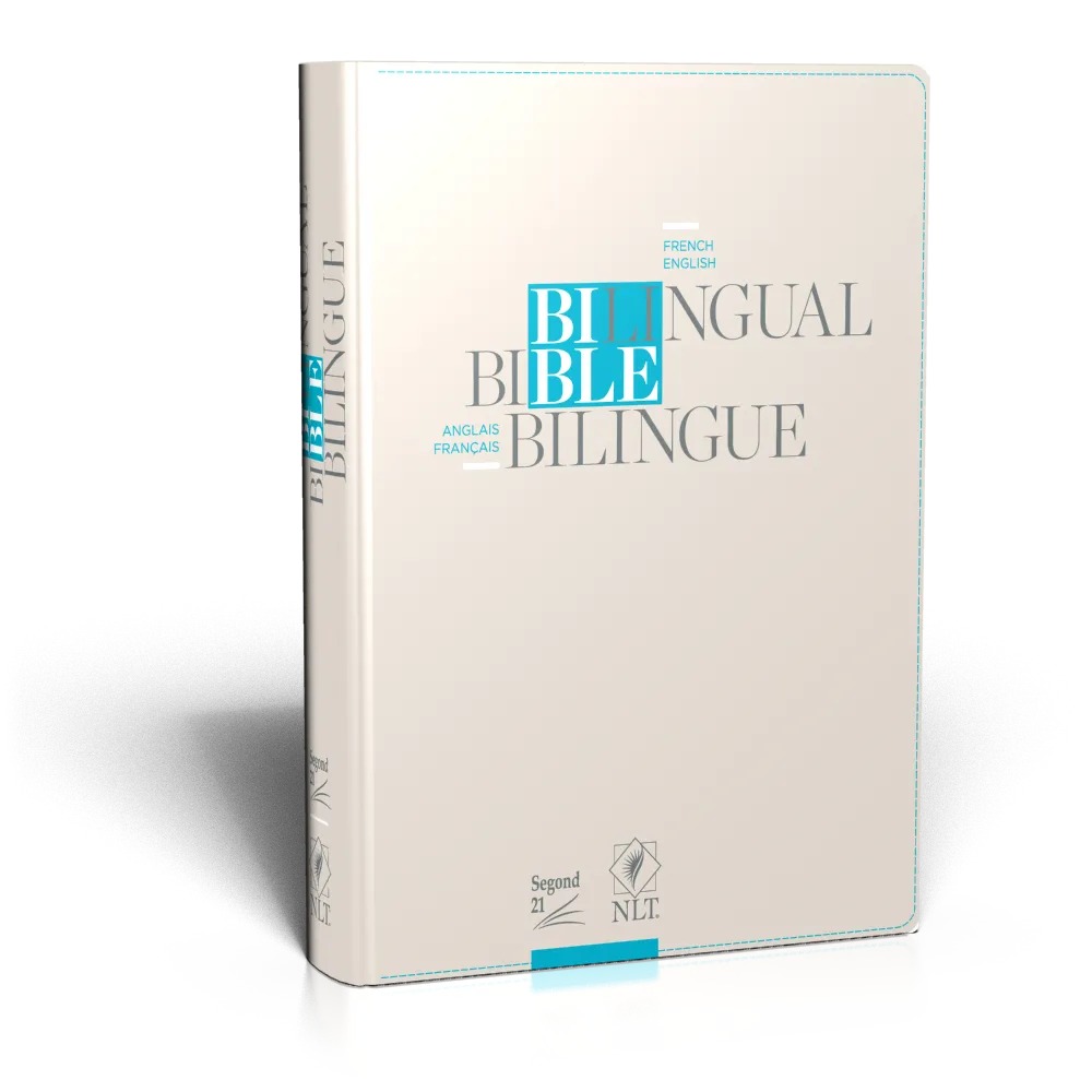 Bilingual Bible French/English - S21/NLT - leatherlike cover with zipper
