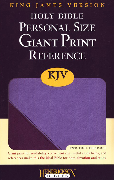 Anglais, Bible KJV, gros caractères, souple, lilas