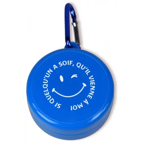 Verre bleu de voyage