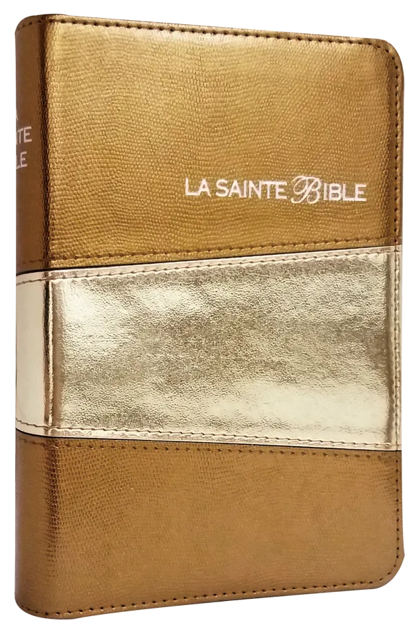 Bible Segond 1910 reliée souple - décoration dorée