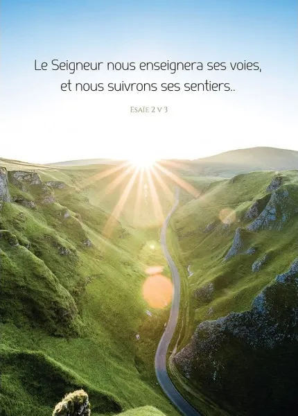 Poster Esaïe 2.3 Soleil et route