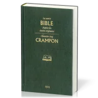 Bible Crampon 1923, verte - couverture rigide avec étui 