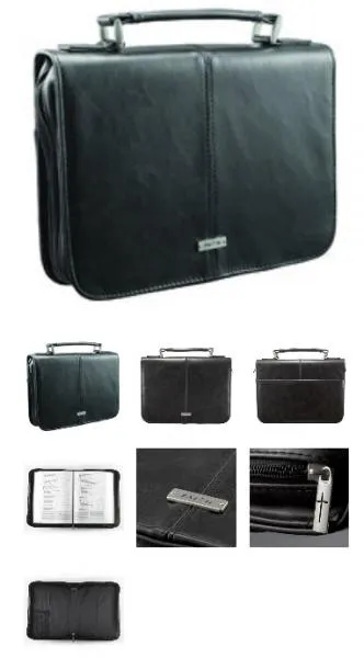 Pochette Bible, Taille L, Plaque "Faith", Noire, Similicuir