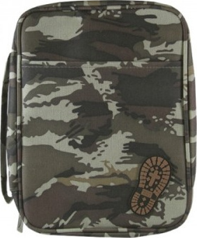 Pochette Bible L - Footprints tissu camouflage