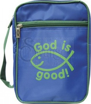 Pochette Bible, S, tissu plastifié "God is good"