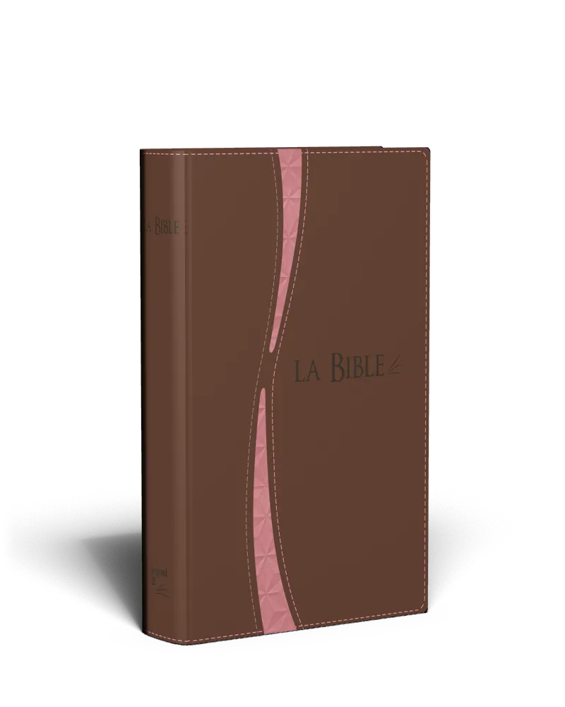 Bible Segond 21 compacte, duo brun saumon - couverture souple, avec zipper et tranche or