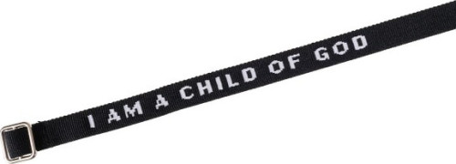 Bracelet tissé "I am a child of God" noir