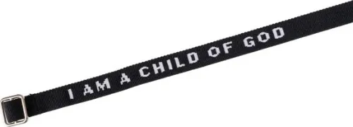 Bracelet tissé "I am a child of God" noir