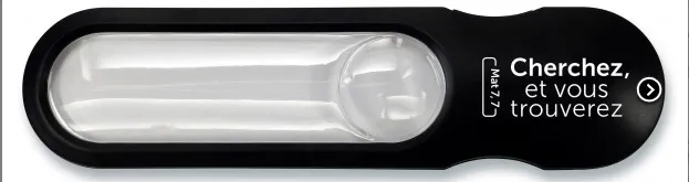LOUPE DE LECTURE NOIRE AVEC LAMPE LED- 14 X 3, 5 CM