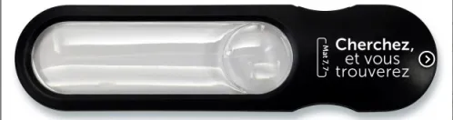 LOUPE DE LECTURE NOIRE AVEC LAMPE LED- 14 X 3, 5 CM