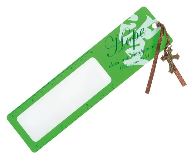 Signet loupe de lecture vert "Hope"