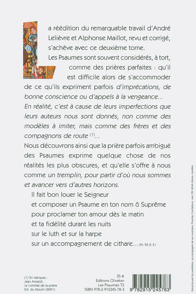 Psaumes (Les) - Chants d'amour [vol.2] 76 à 150