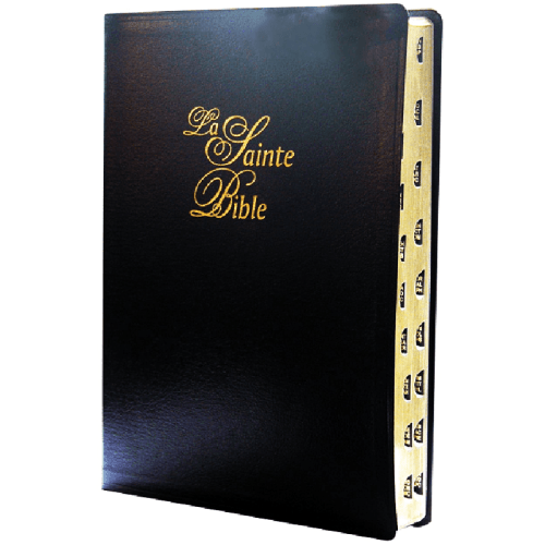 Bible Segond 1910, gros caractères, noire - couverture souple, tranche or, onglets