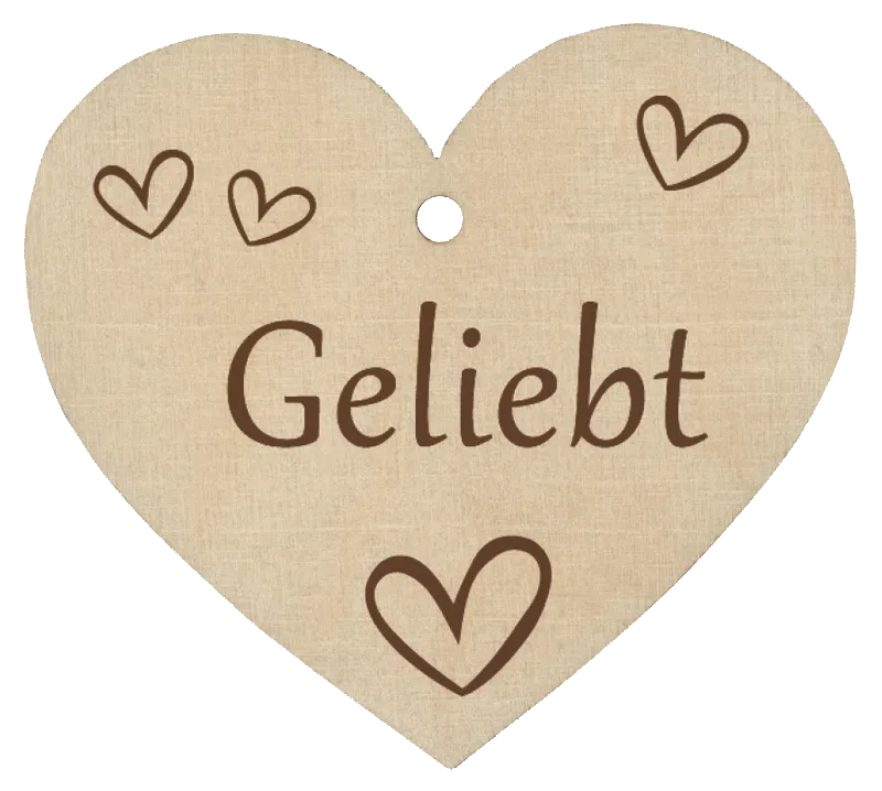 Holzherz Geliebt!