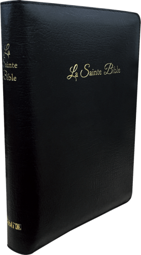 Bible Segond 1910, gros caractères, noire - couverture souple, avec zipper, tranche or, onglets
