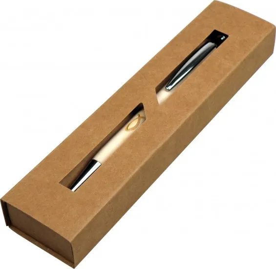 Stylo en bois avec ichtus gravé