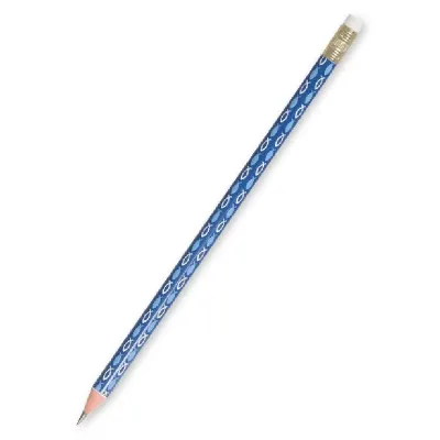 CRAYON DE PAPIER ICHTUS BLANC SUR FOND BLEU FONCE