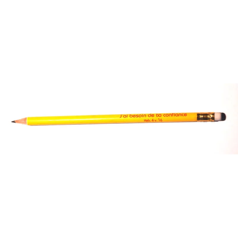 CRAYON AVEC GOMME COULEUR AU CHOIX