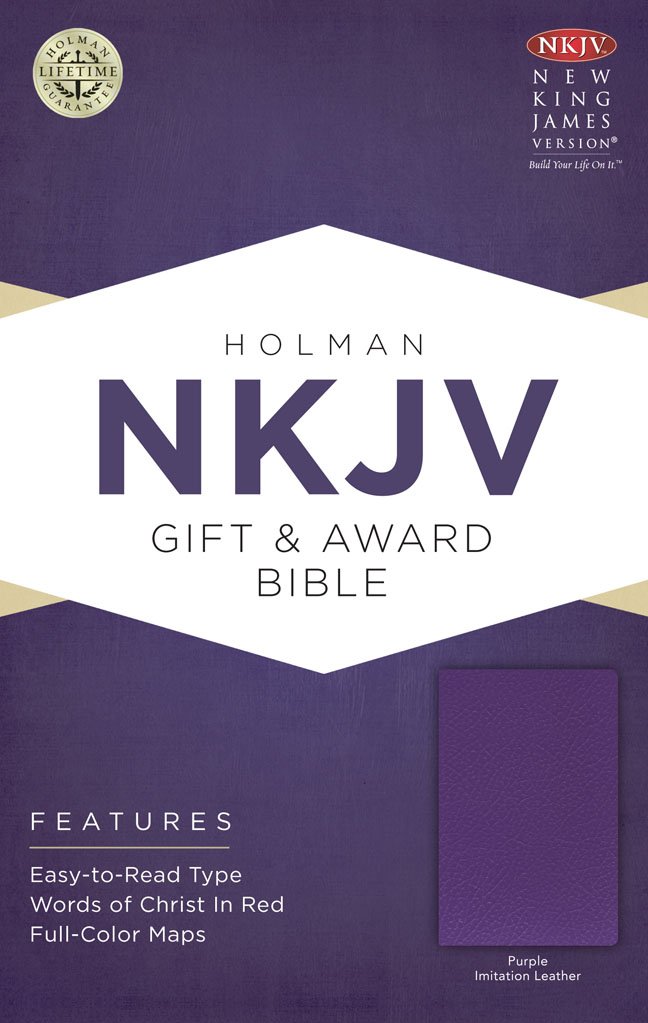 Anglais, Bible NKJV, Gift & Award, Purple, Imitation Leather - [New King James Version]