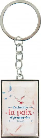 Porte-clé Mot d'ordre 2019 - "Recherche la paix et poursuis-la !"