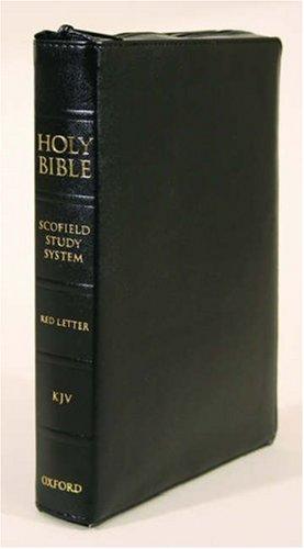 Anglais, Bible KJV Scofield III avec zip, simili cuir noir