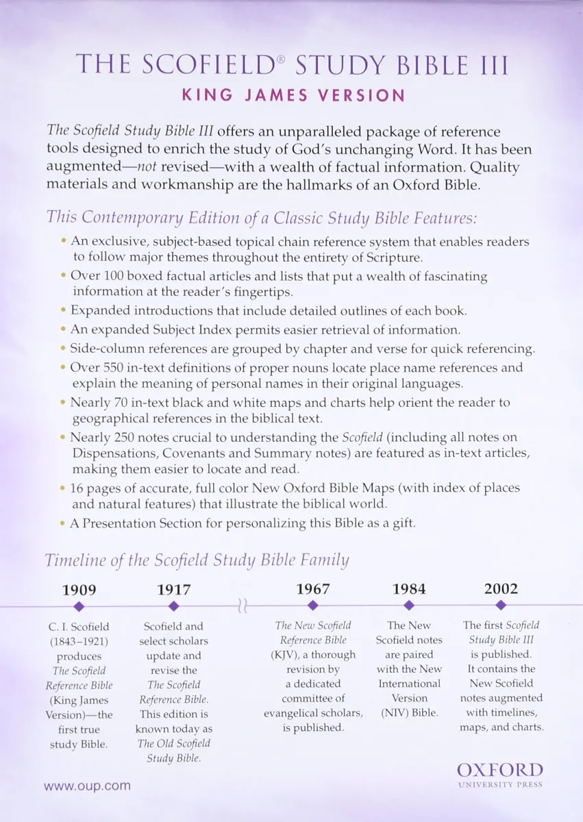 Englisch, Studienbibel Scofield King James Version, Kunstleder, schwarz, Reissverschluss