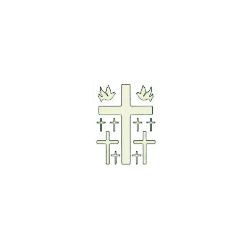 PLANCHE DE 11 AUTOCOLLANTS POUR LETTRES - (ICHTHUS, JESUS, CROIX)