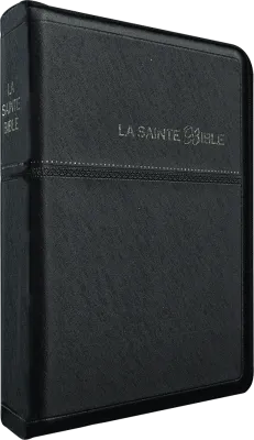 Bible Segond 1910, de poche, noire - couverture souple, avec fermeture éclair et onglets
