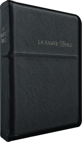 Bible Segond 1910, de poche, noire - couverture souple, avec fermeture éclair et onglets