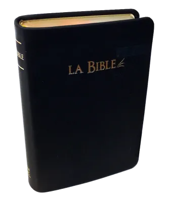 Bible Segond 21 compacte, noire - couverture souple, cuir véritable, tranches or
