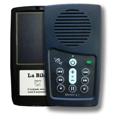 Bible Segond 21 audio - Modèle Envoy 2 - Lecteur à recharge solaire -  livré avec écouteurs et...