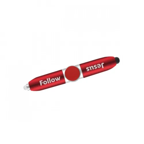 Stylo hand spinner et lampe LED rouge