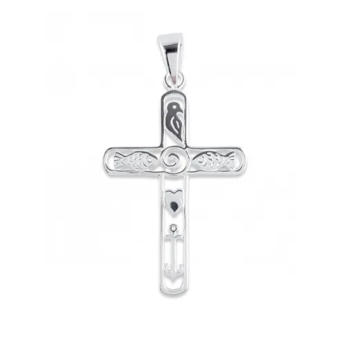 Pendentif croix et symboles