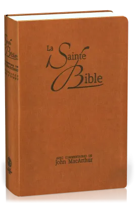 Bible d'étude Segond NEG MacArthur, marron - couverture souple, vivella