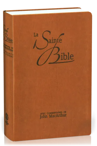 Bible d'étude Segond NEG MacArthur, marron - couverture souple, vivella