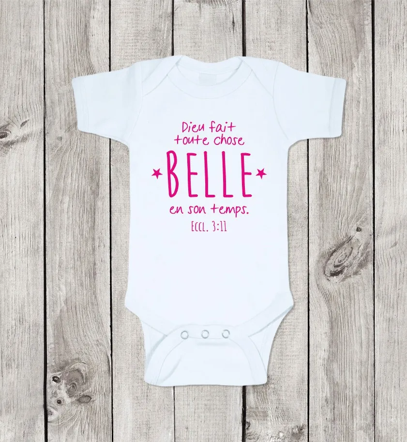 Body 100 % coton - 3/6 mois "Belle"