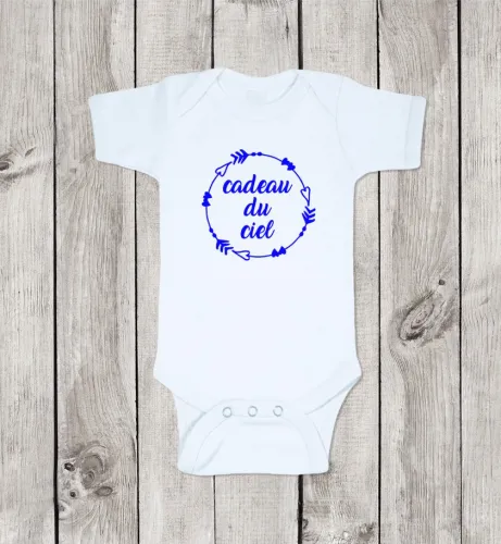 Body 100 % coton - 3/6 mois "Cadeau du ciel"
